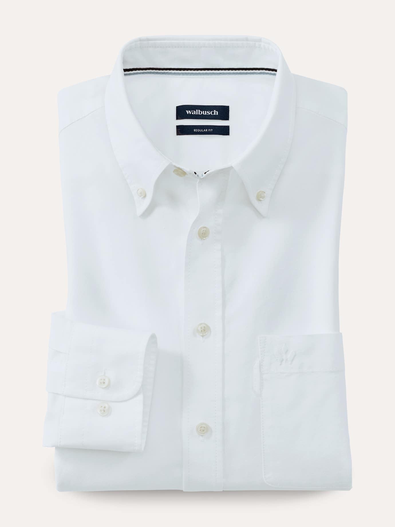 Walbusch Herren Premium Oxford-Hemd Weiß