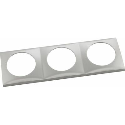 Integro Flow Steckdosen Rahmen 3-fach (Abdeckrahmen) Edelstahl-Effekt - Berker Image