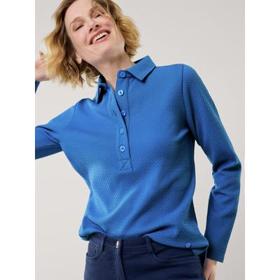 Walbusch Damen 3D Struktur Polo Hellblau Image