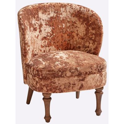 Sessel HEINE HOME, orange (terra), B:60,5cm H:76cm T:67cm, 50% Polyester, 40% Spanplatte, 10% Gummibaum, Sessel Image