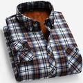 Per uomo Camicia casual Camicia di flanella Camicia a quadri Camicia con Bottoni Giallo Rosso Blu Manica Lunga Quadri Bavero Vacanza Casual Quotidiano Bottonato Abbigliamento Poliestere Moda Casual
