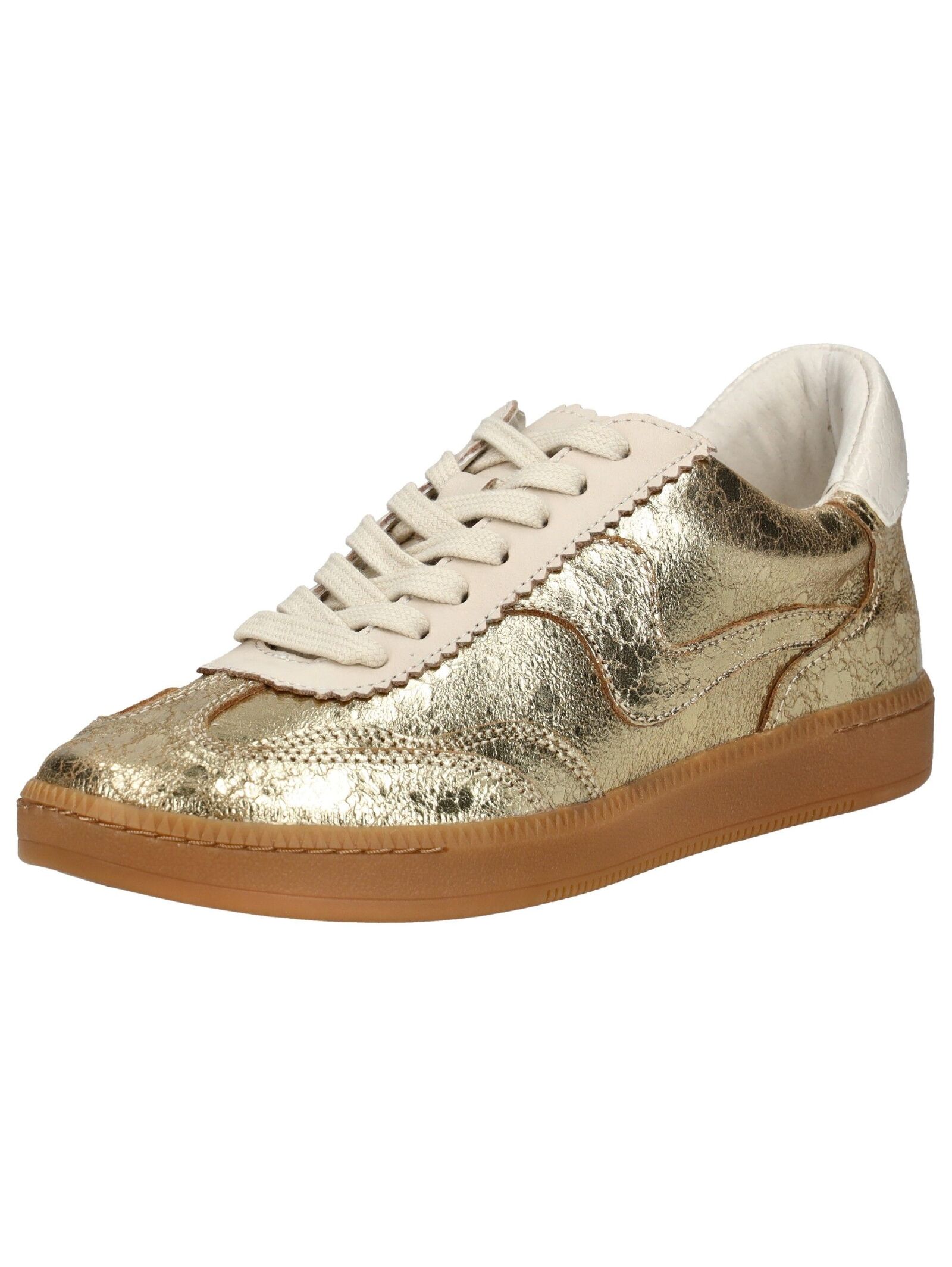 Sneaker DOLCE VITA "Dolce Vita Sneaker Lederimitat", Damen, Gr. 39, gold, Lederimitat, Schuhe Sneaker