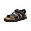Riemchensandale CAMEL ACTIVE "camel active Sandalen Leder", Damen, Gr. 42, schwarz, Leder, casual, Schuhe