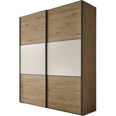 Schwebetürenschrank STAUD "Includo, Made in Germany", weiß (dekor artisan eiche, weiß), B:188cm H:222cm T:68cm, Holzwerkstoff, Schränke, Mit vier verschiedenen Ausstattungsvarianten Image