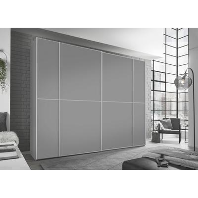 Schwebetürenschrank STAUD "Sonett 200, Made in Germany", grau (hellgrau), B:249cm H:240cm T:68cm, Holzwerkstoff, Schränke, mit vier verschiedenen Ausstattungsvarianten Image