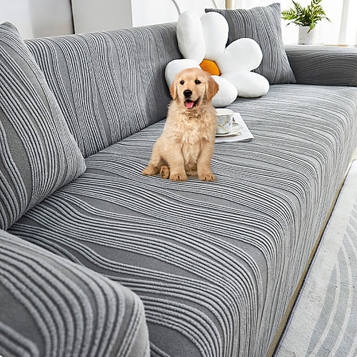 Jacquard-Stretch-Sofabezug für Hunde, kratzfester Couchbezug, haustierfreundlicher Möbelschutz für Hunde und Katzen Image
