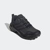 Wanderschuh ADIDAS TERREX "TERREX SKYCHASER AX5 GORE-TEX", Gr. 42, carbon, core schwarz, semi flash aqua, Synthetik, Textil, sportlich, Schuhe, wasserdicht