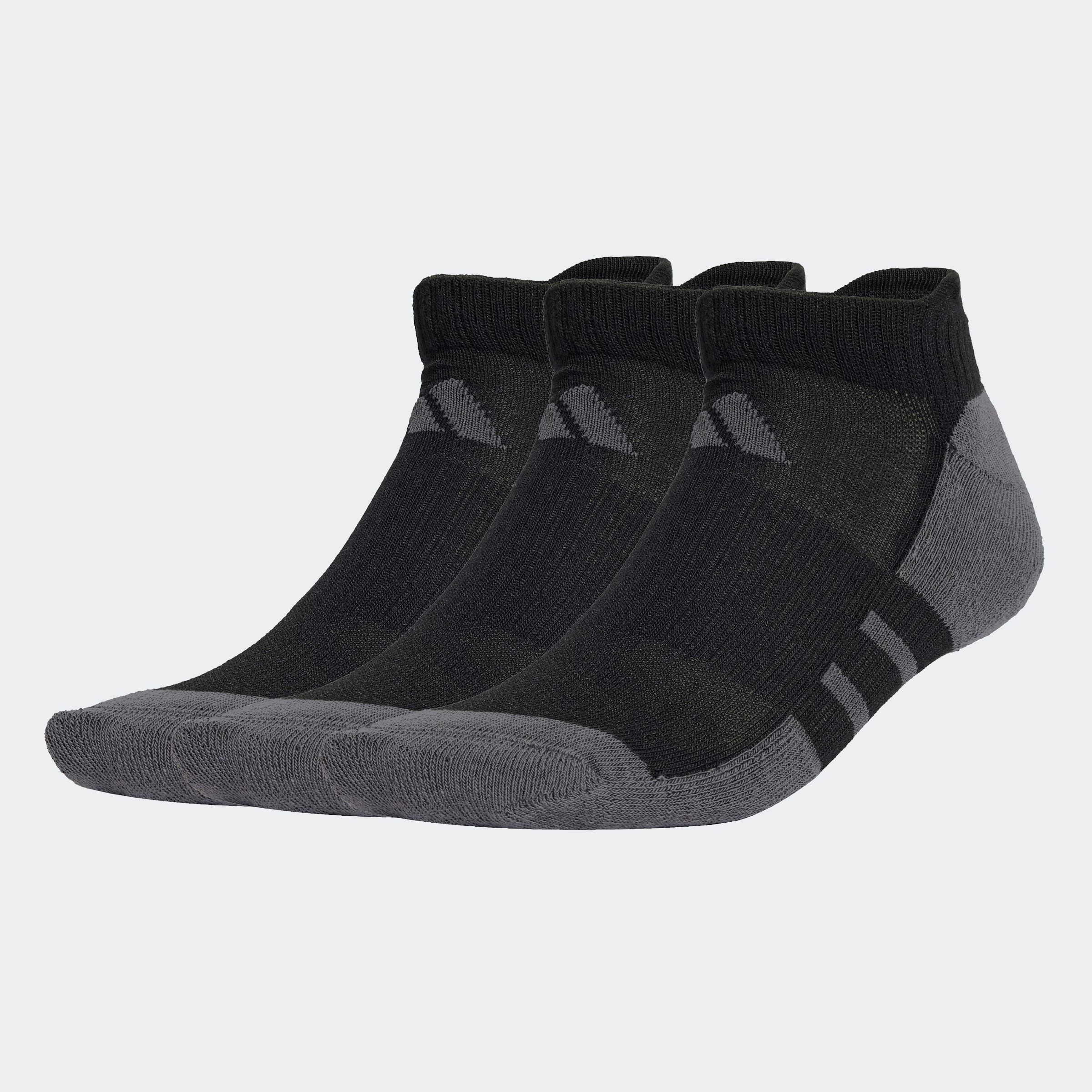 Funktionssocken ADIDAS PERFORMANCE "ESS CC LOW 3P", Herren, Gr. S (37/39), schwarz (schwarz, grau six), Obermaterial: 58% Polyester, 38% Baumwolle, 3% Elasthan, 1% sonstige Fasern, Socken