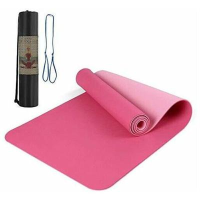 Yogamatte + Aufbewahrungstasche, 8 mm dick, umweltfreundlich, leicht, ungiftig, rutschfest und Image