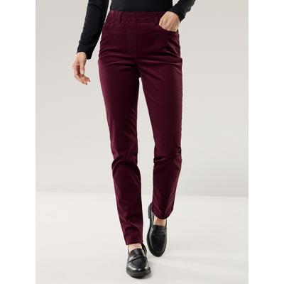 Walbusch Damen Schlupf Cord Hose Rot noch offen: Muster Image