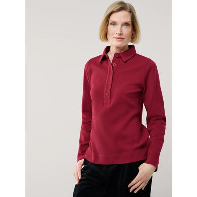 Walbusch Damen 3D Struktur Poloshirts Rot noch offen: Muster Image