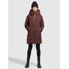 Steppmantel KHUJO "DARKA", Damen, Gr. L, rot (weinrot), Web, 100% Polyester, unifarben, casual, regular fit ca. Mitte Oberschenkel, Langarm eingesetzt elastischer Bund mit Windstopper, Mäntel