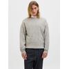 Strickpullover JACK & JONES "JJESOHO OLLIE KNIT CREW NECK SN", Herren, Gr. L, grau (light grau melange), Strick, Obermaterial: 51% Polyester, 41% Polyacryl, 5% Wolle, 3% Elasthan, meliert, modisch, relaxed fit normal, Rundhals, Langarm Rippbündchen,...