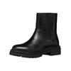 Stiefelette GEOX "Geox Stiefelette Leder/Textil", Damen, Gr. 39, schwarz (schwarz, schwarz), Leder, Textil, casual, Schuhe
