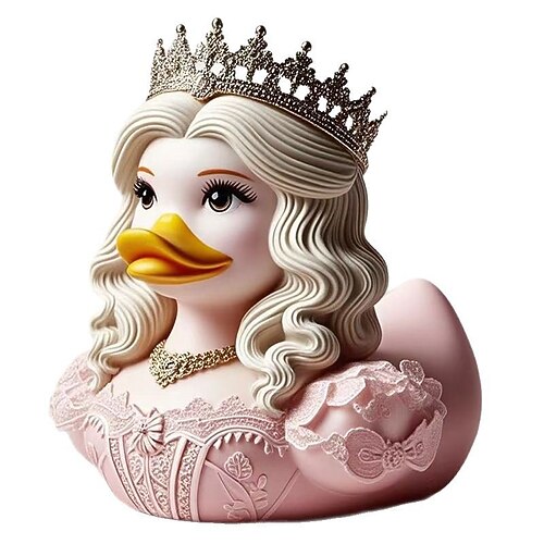 Eisfeuerente, Harzente, Entenstatue, kreatives lustiges Entendekor für Party, Schreibtisch oder Regal, einzigartiges Fantasy-Enten-Ornament-Geschenk Image
