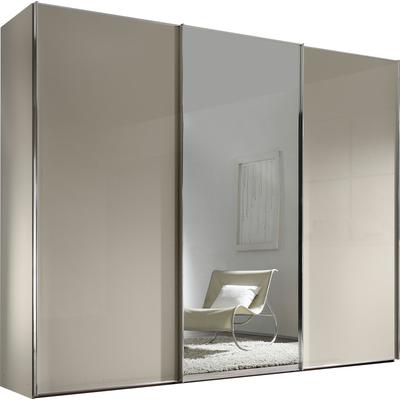 Schwebetürenschrank STAUD "Sinfonie Plus, edles Design in hochwertiger Qualität, Made in Germany", beige (sandglas), B:249cm H:240cm T:68cm, Holzwerkstoff, Schränke, Mit Spiegeltür und vier verschiedenen Ausstattungsvarianten Image