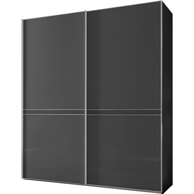 Schwebetürenschrank STAUD "Sonate Pesaro, Made in Germany", grau (vulkanglas), B:200cm H:222cm T:68cm, Holzwerkstoff, Schränke, Mit vier verschiedenen Ausstattungsvarianten Image
