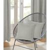 Kissenbezug "Marusha", grau (taupe), B:50cm L:50cm, Kunstfaser, Polyester, LEGER HOME BY LENA GERCKE, Kissenbezüge, Leinenoptik, 50x50 Dekokissen, Fransen, modern, ohne Füllung