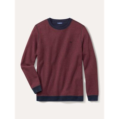 Walbusch Herren Struktur-Pulli Bicolor Rot Image