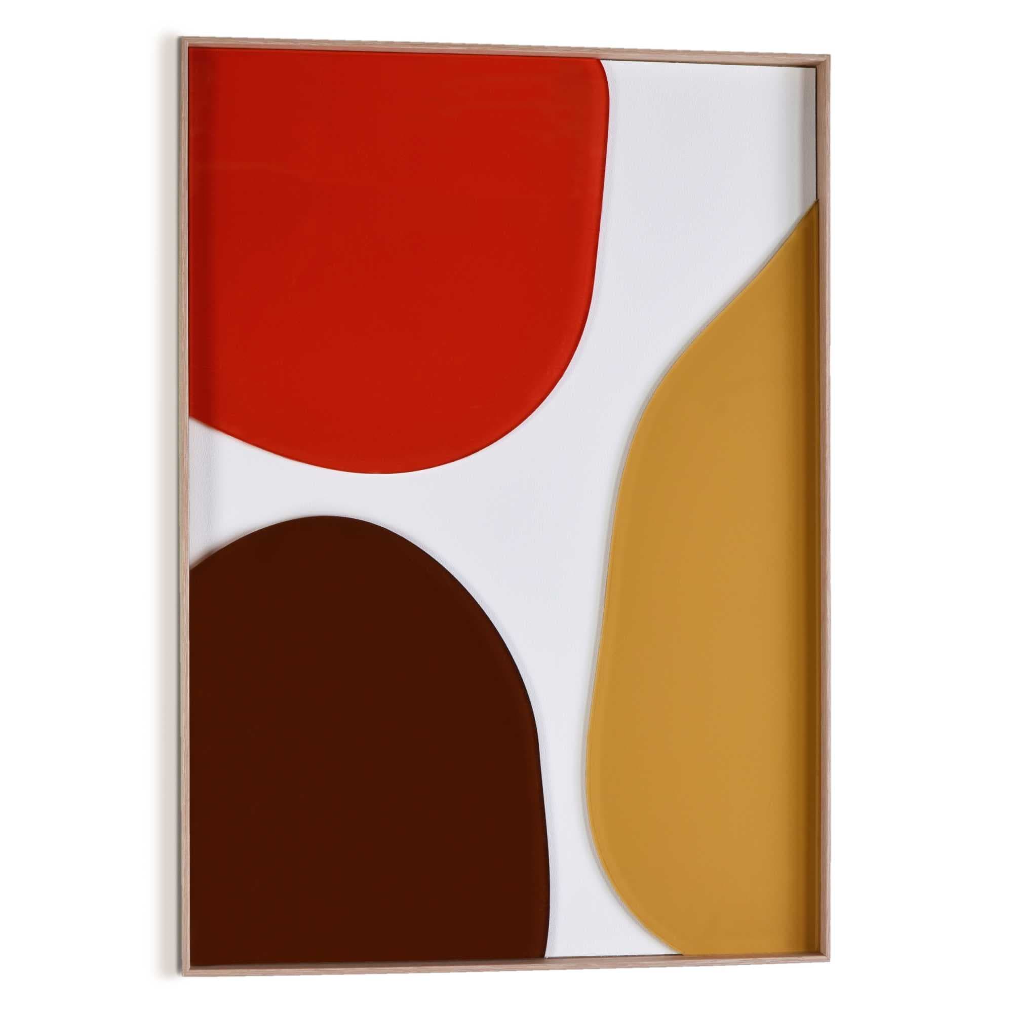 Wandbild REINDERS "Connected - terra teints", farbe bild(er): rot, B:50cm H:70cm T:3cm, Bilder, Wohnzimmer - Abstrakte Formen - Rot - MDF - Abstrakt - 50x70 cm Image