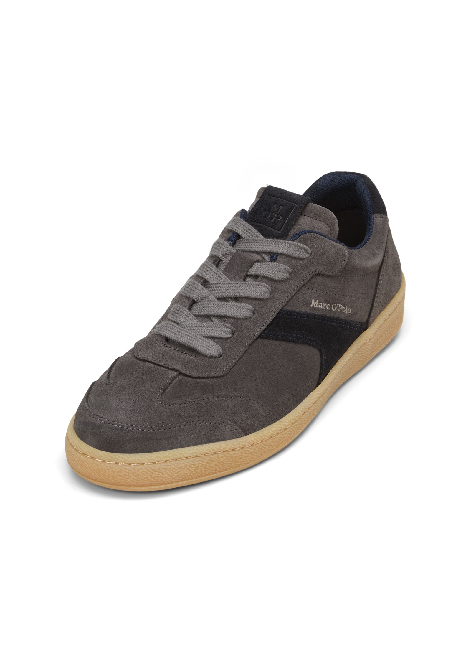 Sneaker MARC O'POLO "aus softem Veloursleder", Herren, Gr. 44, blau (berlin breeze, navy), Obermaterial: 100% Leder (Rind), unifarben, Schuhe