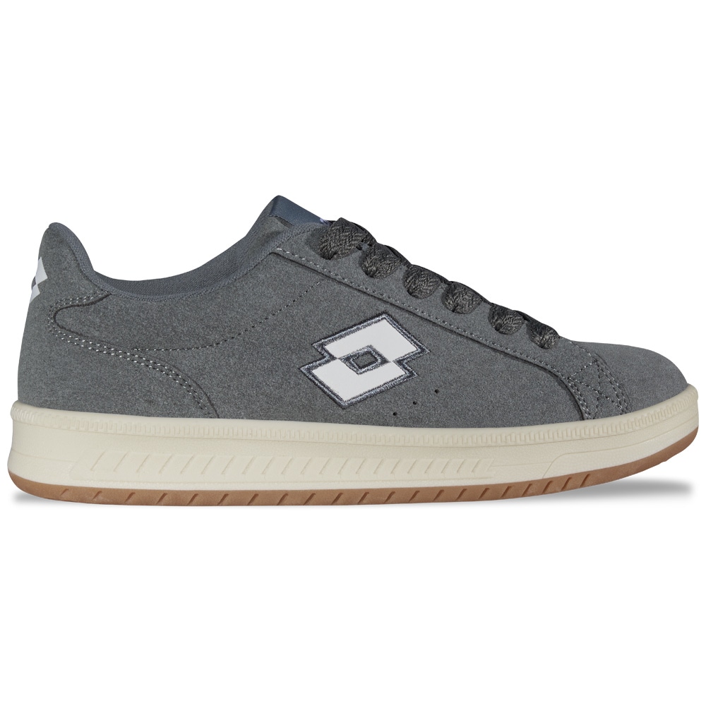 Sneaker LOTTO, Damen, Gr. 40, weiß (grau, weiß), Synthetik, Schuhe Sneaker, - mit bequem gepolsterter Schaftkante