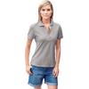 Poloshirt "Poloshirt", Damen, Gr. 48, grau (grau, melange), 90% Baumwolle, 5% Viskose, 5% Elasthan, B.C. BEST CONNECTIONS BY HEINE, unifarben, Kurzarm, Shirts