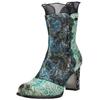Stiefelette LAURA VITA "LAURA VITA Stiefelette Leder/Textil", Damen, Gr. 36, blau, Leder, Textil, casual, Schuhe