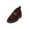 Loafer MARC O'POLO "aus Veloursleder", Damen, Gr. 37, braun (schwarz earth), Obermaterial: 100% Leder (Rind), unifarben, Schuhe, Topseller