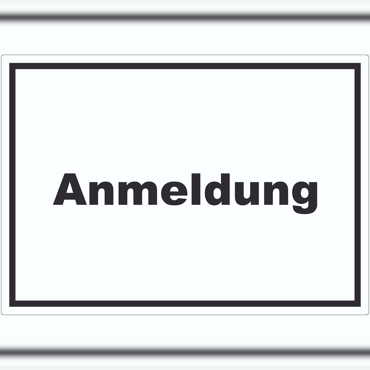 HB-Druck Anmeldung Aufkleber mit Text Aufnahme waagerecht A1 (594x841mm) Image