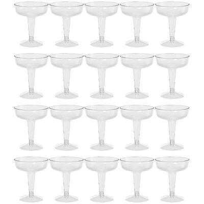 Champagnergläser aus transparentem Kunststoff, 20 Stück, für Feste, Becher aus transparentem Image