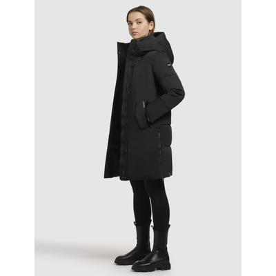 Steppmantel KHUJO "LEANE", Damen, Gr. XS, schwarz, 55% Baumwolle, 45% Polyester, unifarben, casual, regular fit knielang, Langarm, Mäntel Image
