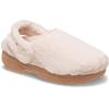 Clog CROCS "Classic Unfurgettable Clog", Damen, Gr. 36, beige (quartz), Croslite, Textil, Fellimitat, casual, Schuhe, mit Fersenriemen