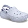 Clog CROCS "Classic Platform Clog", Damen, Gr. 39, lila (flieder), Croslite, casual, Schuhe, mit Warmfutter