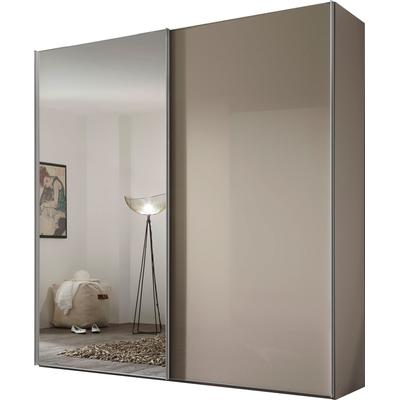 Schwebetürenschrank STAUD "Sonate Rom mit Spiegel, Made in Germany", beige (sandglas), B:225cm H:222cm T:68cm, Holzwerkstoff, Schränke, Mit vier verschiedenen Ausstattungsvarianten Image