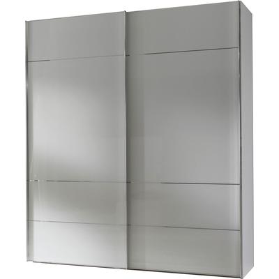 Schwebetürenschrank STAUD "Sonate Lucca, Made in Germany", weiß (alpinweißglas), B:188cm H:240cm T:68cm, Holzwerkstoff, Schränke, Mit vier verschiedenen Ausstattungsvarianten Image