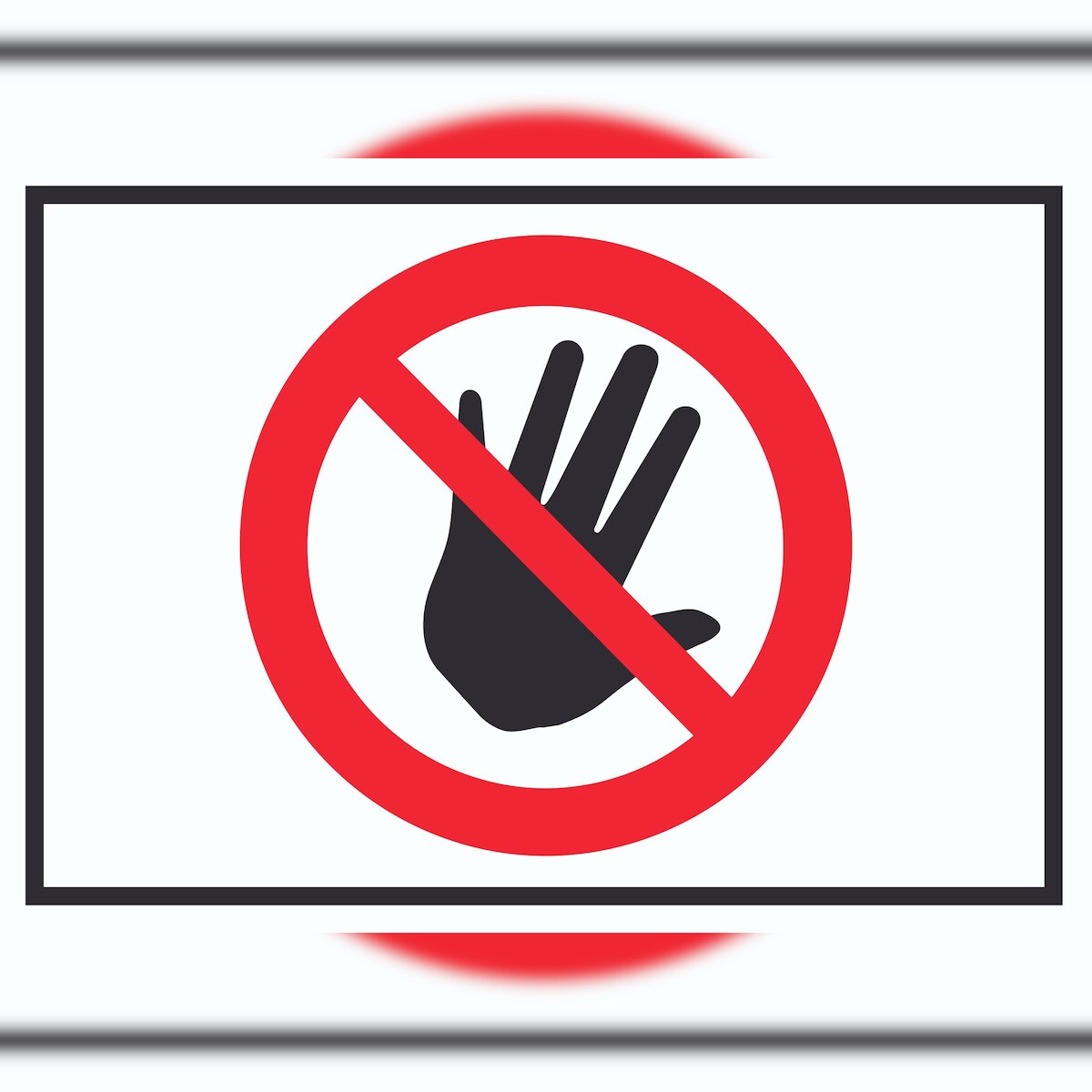 HB-Druck Bitte nicht anfassen Symbol Schild A4 Rückseite selbstklebend Image