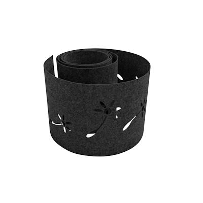 zaun|zu® Sichtschutz Design Vlies Dekor Pusteblume Einzelstreifen Schwarzgrau 2,55m Image