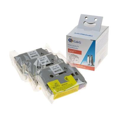 G&G 3er-Pack Schriftband ersetzt TZe-231 Brother 12 mm schwarz, 1.2 cm Image