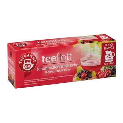 TEEKANNE Früchtetee Johannisbeere-Kirsche 25 Stück Kannenportion Papierkuvert Image