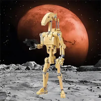 Klassische Raum Film Serie MOC Handel Schlacht Roboter Bausteine Modell Montage DIY Kreative Spielzeug Ornamente Ziegel Liebhaber Geschenke Image