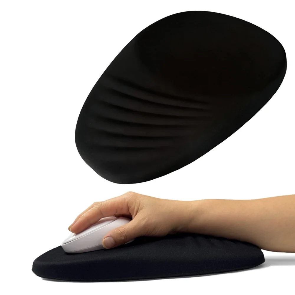 1PC Ergonomische Handgelenk Rest Maus Pad Komfortable Handgelenk Unterstützung Nicht Slip Hohe Elastische Speicher Baumwolle Mousepad Für PC Laptop computer Image