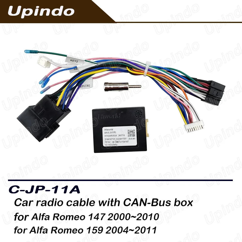 Android Radio Kabelbaum CAN-Bus Adapter für Alfa Romeo 147 159 Auto Stereo Plug & Play Kabel Decoder Buchse Installation Image