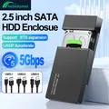 Custodia per HDD/SSD da 2,5" Adattatore SATA a USB 3.0/3.1 Custodie per disco rigido mobile da 5 Gbps supportano HDD da 8 TB Scatola di archiviazione esterna Senza attrezzi