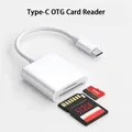 Lettore di schede USB-C 2 in 1, convertitore di memoria da USB C a scheda SD OTG SD/TF per iPad Pro, MacBook e altri tablet