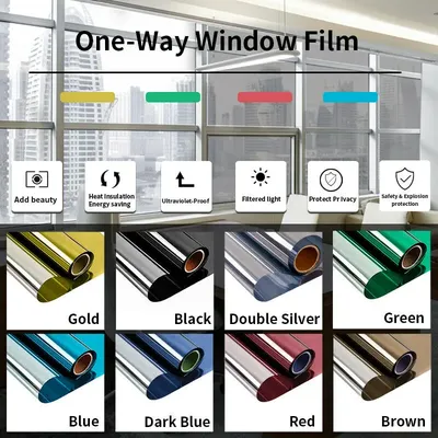 Eine Möglichkeit Spiegel Fenster Film Stained Vinyl Glas Selbst Klebe Film Silber Wärmedämmung Solar Fenster Tönung Privatsphäre für Hause