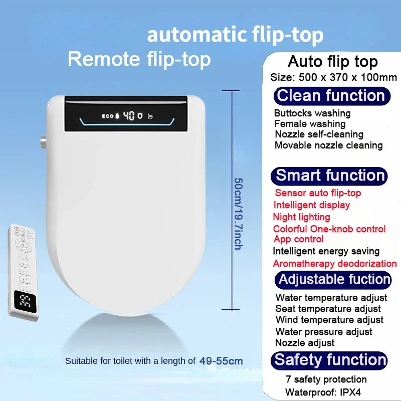 U Sensing Open Japanischer Toilettensitz Elektrisches Bidet Abattant WC Japonais Digital Japones Tapa Wc Intelligente APP AI Intelligente Toilette