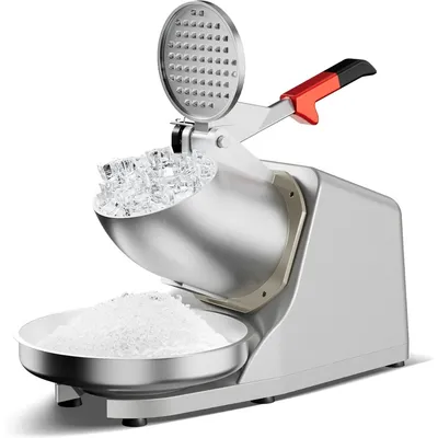 Ice Crusher 286LBS/H Stainless Steel Shaver 300W Electric Snow Cone Machine, Shaved Ice Machine