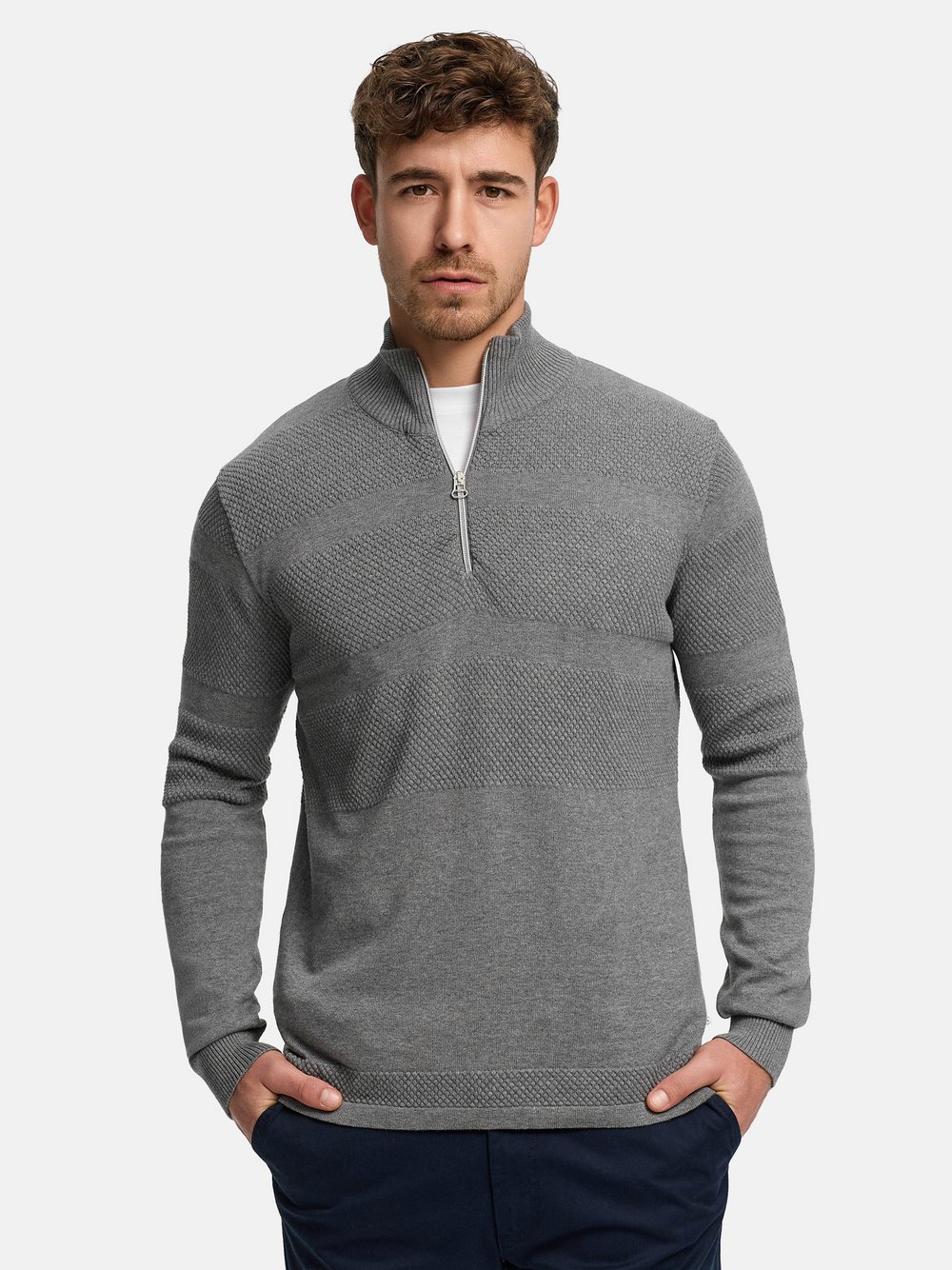 Kronstadt Strickpullover Herren hellgrau, XXL Image