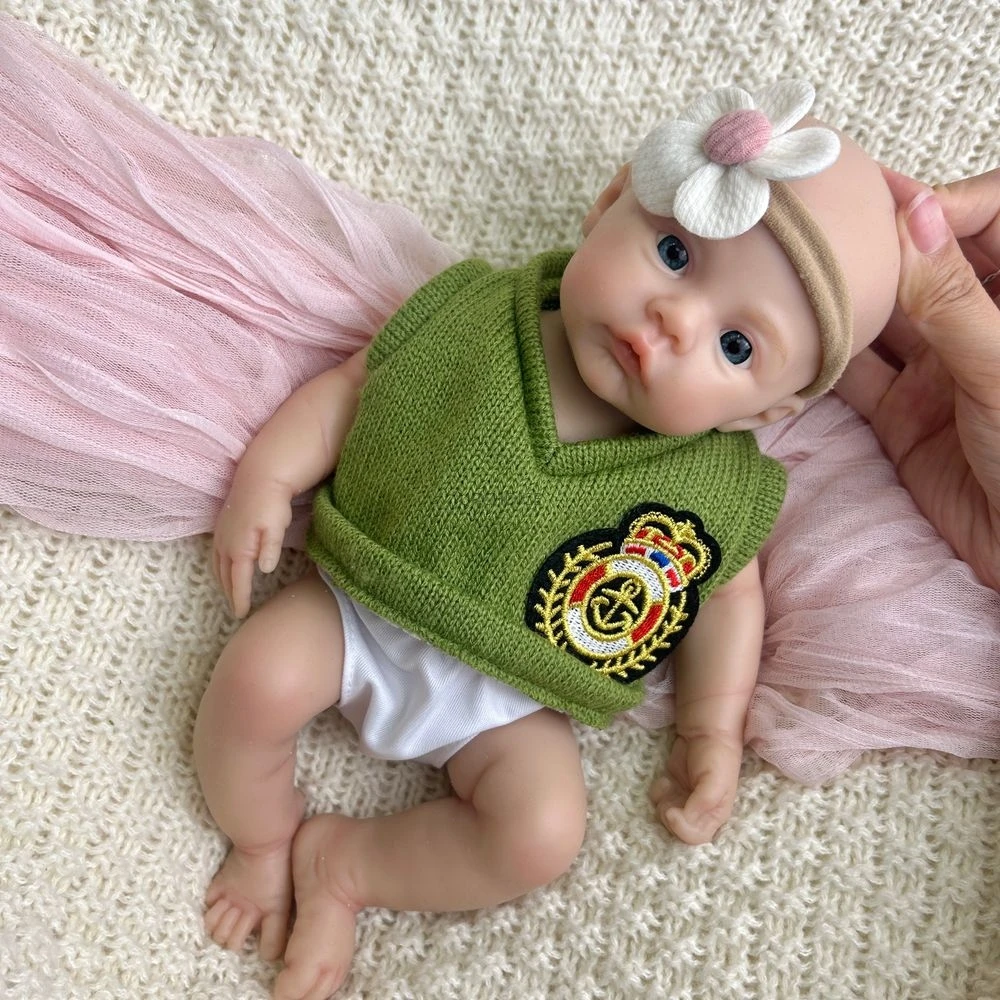Micro 30 cm Baby Mädchen Wiese Ganzkörper Weiches Silikon Reborn Puppe Waschbar Exquisite Textur Details Geburtstag Weihnachtsgeschenk Image